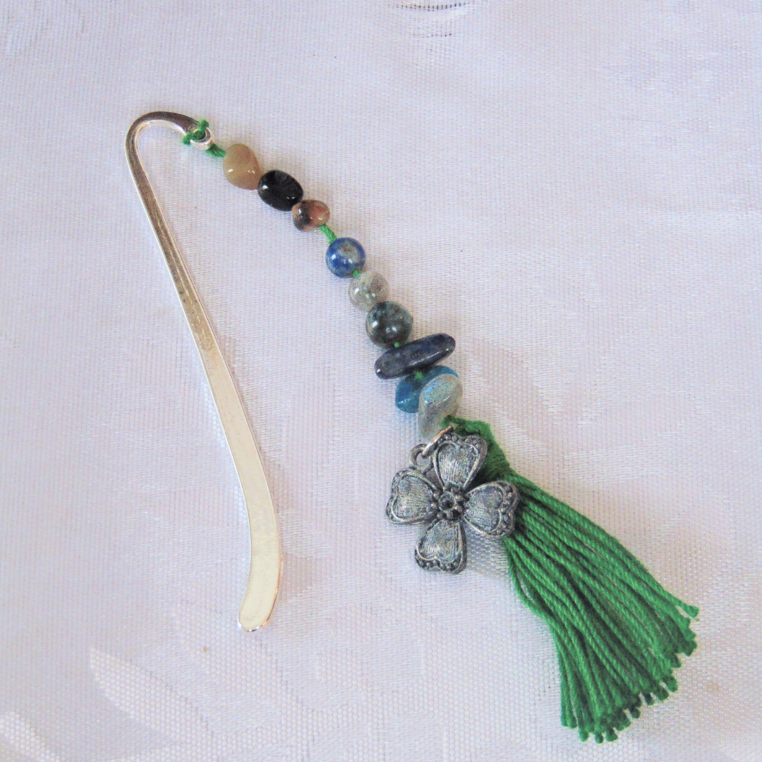 Fleur de chance (argent) - Signet féérique en métal