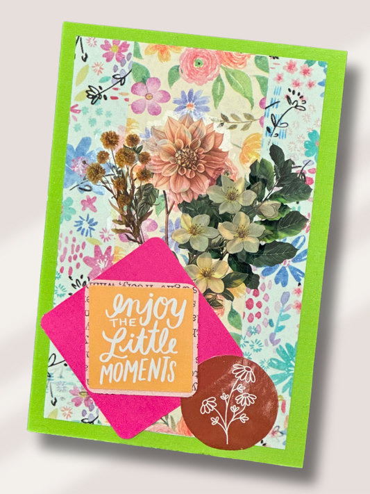 Petits moments - Carte de souhaits faite à la main