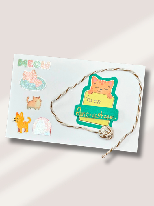 Tu es fanchastique - Carte de souhaits faite à la main