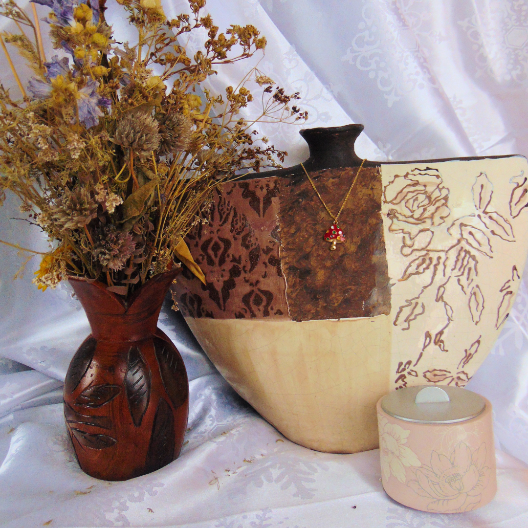 Collier enchanté – Champignons dorés