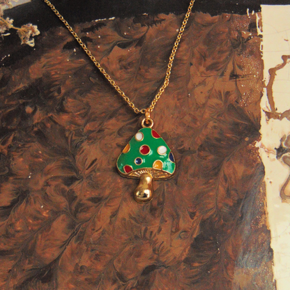 Collier enchanté – Champignons dorés