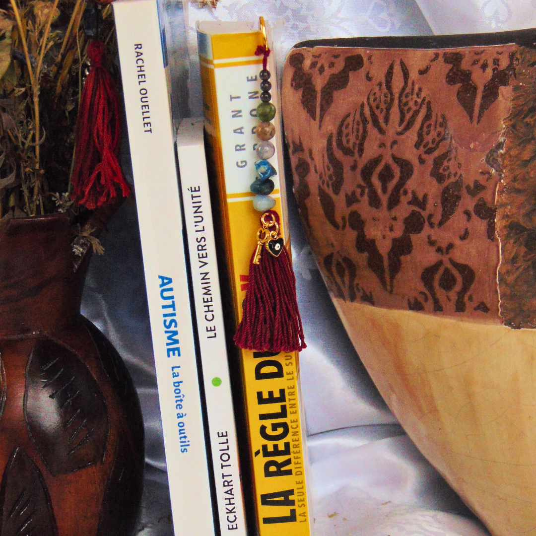 Clé et protection (doré) - Signet féérique en métal