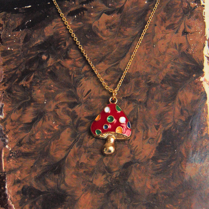 Collier enchanté – Champignons dorés