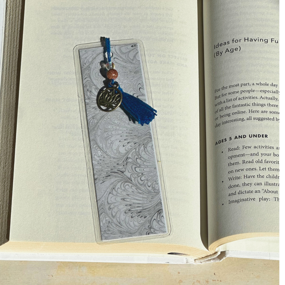 signet fait à la main bleu zen