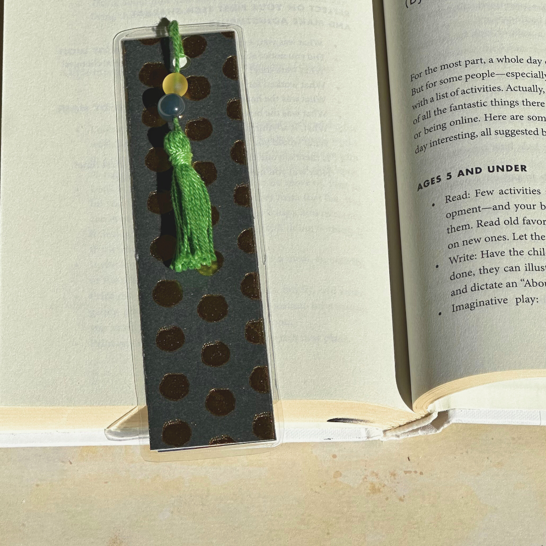 signet fait à la main or et vert